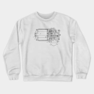 Driving Arrangements for Sewing Machine Vintage Patent Hand Drawing Crewneck Sweatshirt